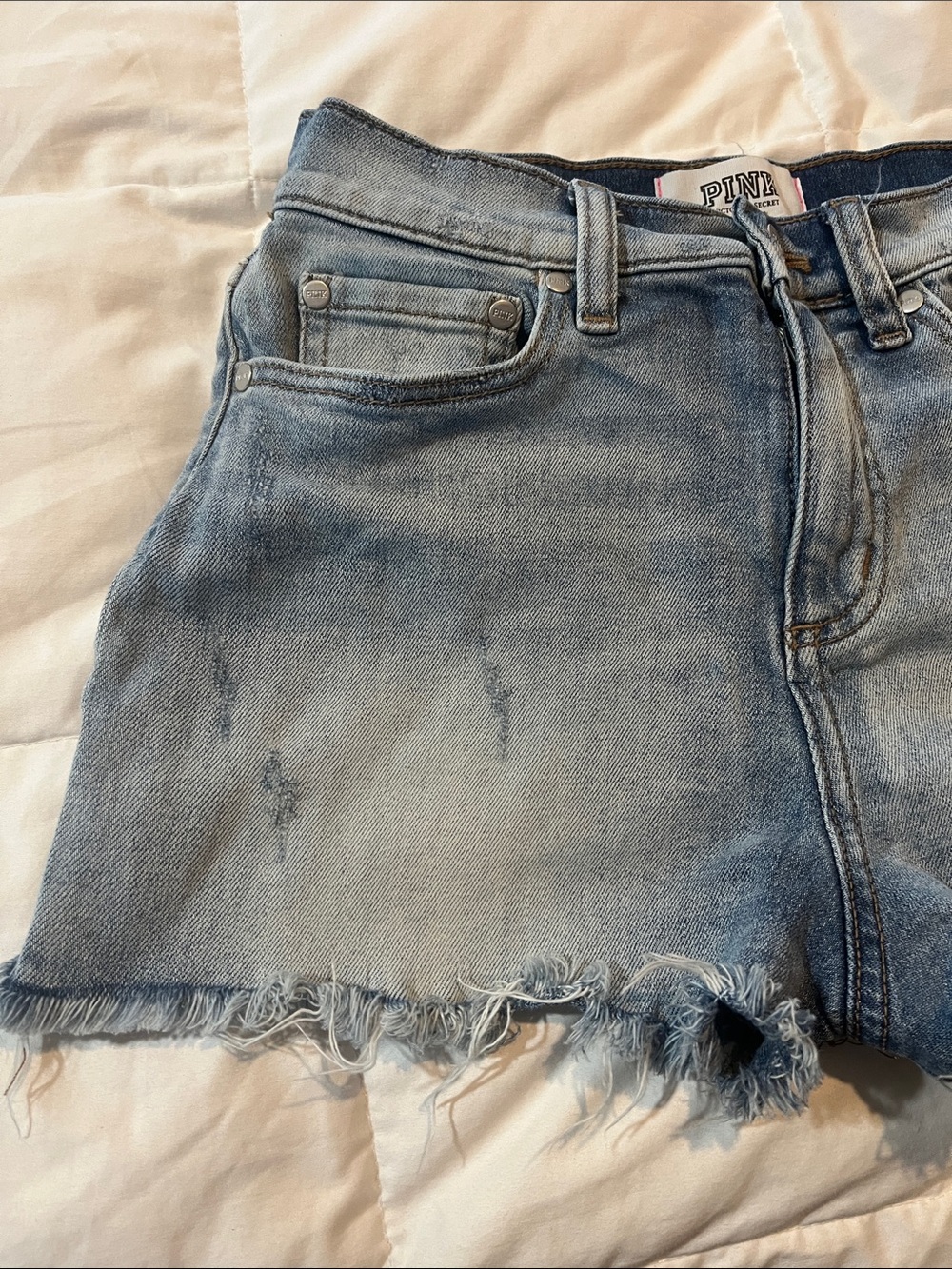 Victoria’s Second Pink Distressed Shorts - Picture 2 of 9
